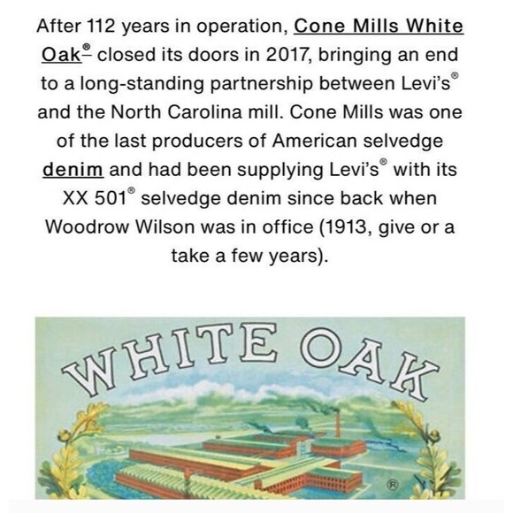 Rare Levi’s White Oak Cone Denim Jeans Raw Hem High-Rise Button Fly Size 28 - Picture 15 of 15